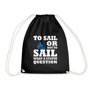 Fun voilier citation-voile - Sac de sport léger - noir - Devant