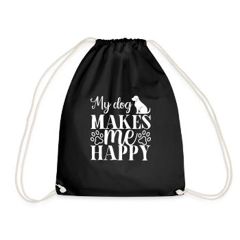 Mon chien me rend heureux - Sac de sport léger - noir - Devant