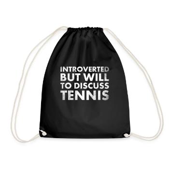 Introverti mais prêt à jouer au tennis pour le tennis - Sac de sport léger - noir - Devant