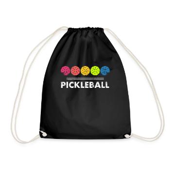 Pickleball design for Pickleball players or - Drawstring Bag - black - Front