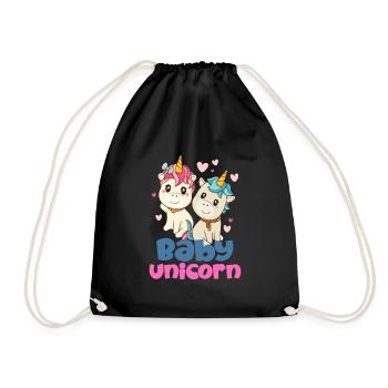 Bébé Einhorn Licorne - Sac de sport léger - noir - Devant