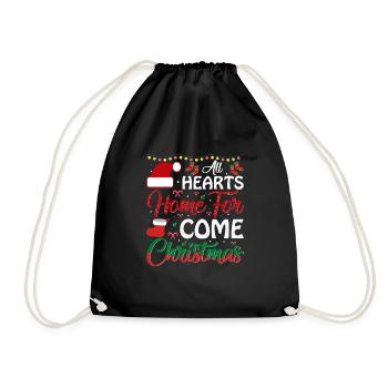 TOUS LES CŒURS MAISON POUR NOËL Norvégiens - Sac de sport léger - noir - Devant