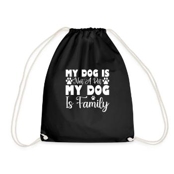 Mon chien est de la famille - Sac de sport léger - noir - Devant