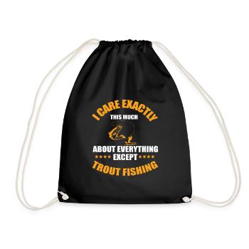 Drôle de pêcheur de truite disant truite brune - Sac de sport léger - noir - Devant