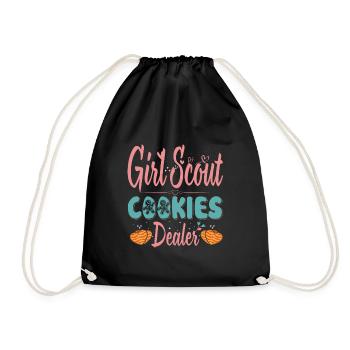 Girl Scout Cookies Dealer For Bakers Or Baking Fans - Drawstring Bag - black - Front