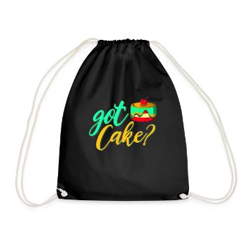 Got cake? For bakers or baking fans - Drawstring Bag - black - Front