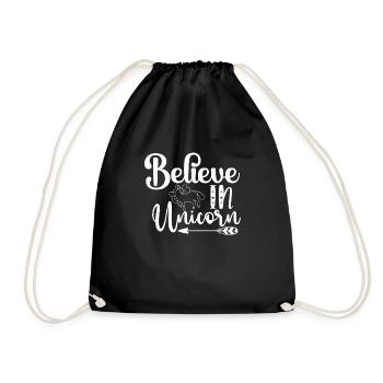 Croyance en la licorne Licorne - Sac de sport léger - noir - Devant