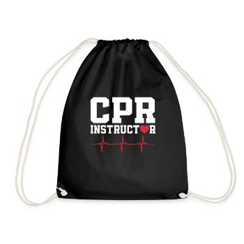 Cpr-ausbilder - Turnbeutel - Schwarz - Vorne