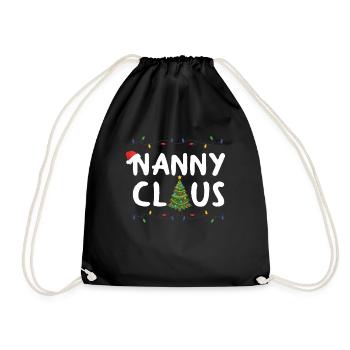 Nanny Claus Design Für Großmutter Oma - Turnbeutel - Schwarz - Vorne