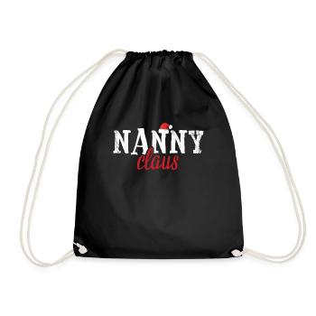 Nanny Claus Design pour grand-mère grand-mère - Sac de sport léger - noir - Devant