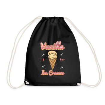 La vanille est pour les cornets de crème glacée pour les fans de bonbons surgelés - Sac de sport léger - noir - Devant