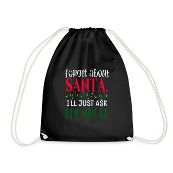 Oubliez le Père Noël, je demande à l’oncle - Sac de sport léger - noir - Devant