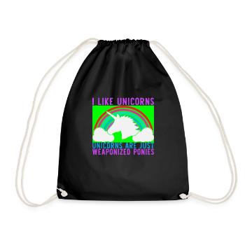 J’AIME UNICORN Unicorn - Sac de sport léger - noir - Devant