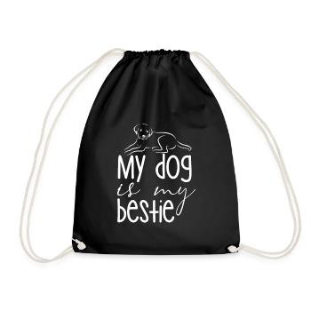 Mon chien est mon meilleur ami - Sac de sport léger - noir - Devant