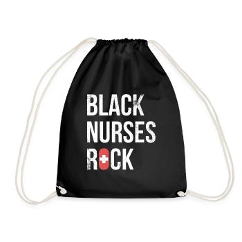 Black Nurse Rock For Den - Drawstring Bag - black - Front