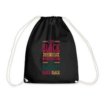 Je suis noir tous les mois, mais ce mois-ci, je suis - Sac de sport léger - noir - Devant