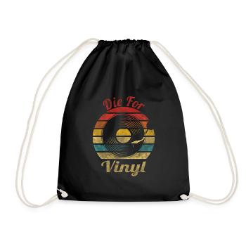 Le pour Vinyle Rétro Vintage Music - Sac de sport léger - noir - Devant