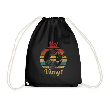 Hot Vinyl Retro Vintage Music - Sac de sport léger - noir - Devant