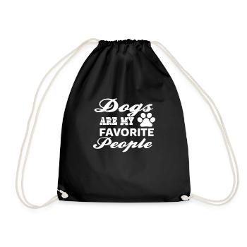 Les chiens sont mes personnes préférées - Sac de sport léger - noir - Devant