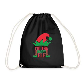 Je suis le joyeux elfe norvégien - Sac de sport léger - noir - Devant