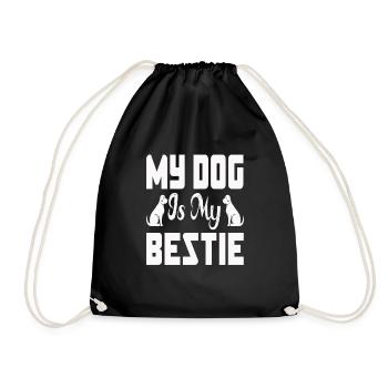 Mon chien est mon meilleur ami - Sac de sport léger - noir - Devant
