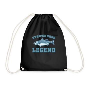 Striped Perch Legend - Drawstring Bag - black - Front