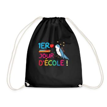 1er Jour D École humour rentrée scolaire oiseaux - Sac de sport léger - noir - Devant