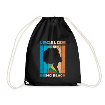 Légalisez-le pour être noir, rétro pour - Sac de sport léger - noir - Devant