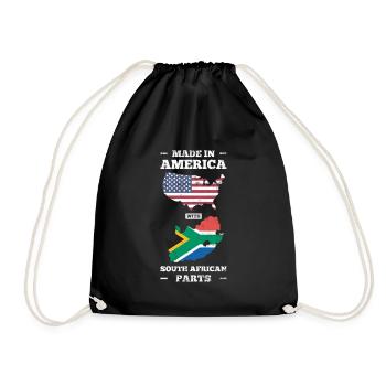 Fabriqué en Amérique avec des pièces sud-africaines - Sac de sport léger - noir - Devant
