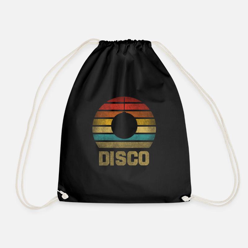 Disco Dance Party Rave Retro Vintage Sunset - Turnbeutel - Schwarz