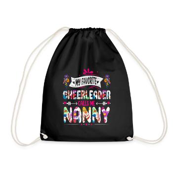 Mein Lieblings-cheerleader Nennt Mich Nanny Für - Turnbeutel - Schwarz - Vorne
