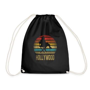 At The Studio Film Director Movies Retro Vintage - Drawstring Bag - black - Front