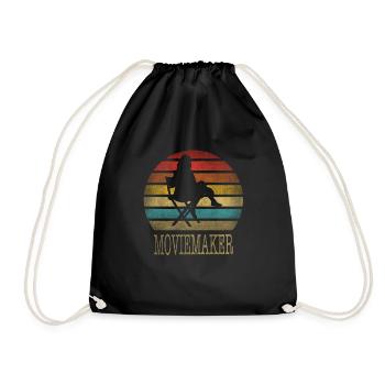 At The Studio Film Director Movies Retro Vintage - Drawstring Bag - black - Front