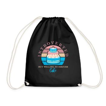 Introverted but ready to work for Baker Or - Drawstring Bag - black - Front