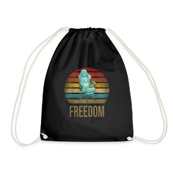 Gaming Chair Gamer Sit Down In Freedom Kingdom - Turnbeutel - Schwarz - Vorne