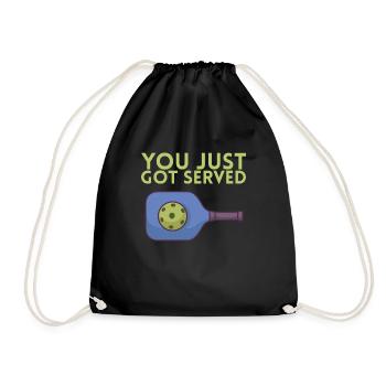 You just got served for Pickleball Player - Drawstring Bag - black - Front