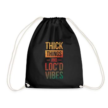 Choses épaisses et vibrations loc’d pour la fierté africaine - Sac de sport léger - noir - Devant