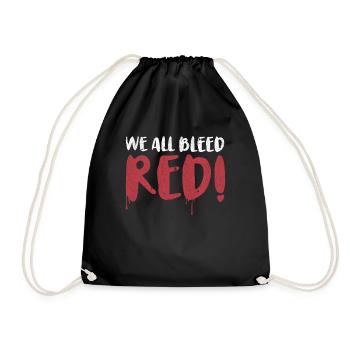 We all bleed red for the proud African-American - Drawstring Bag - black - Front