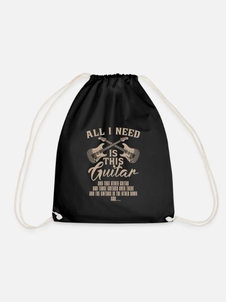 All I need is this guitar and - Drawstring Bag - black