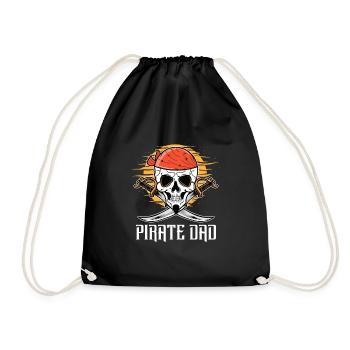 Pirate Papa Pirate Hat Papa Fête des Pères Halloween - Sac de sport léger - noir - Devant