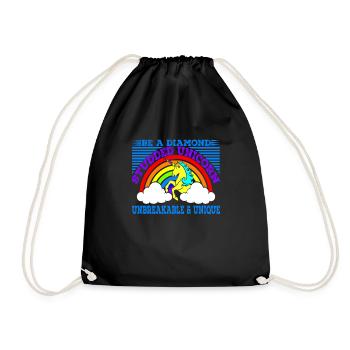 Soyez une licorne sertie de diamants - Sac de sport léger - noir - Devant