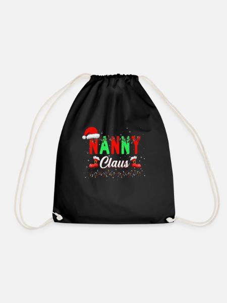 Nanny Claus Weihnachtsmütze Für Großmutter Oma - Turnbeutel - Schwarz