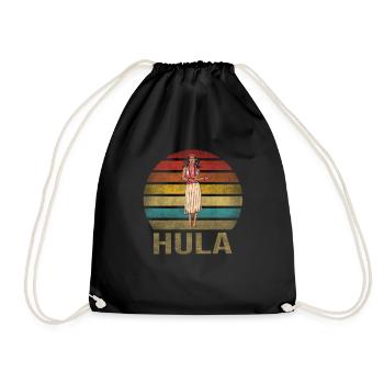 Hawaii Hula Dance Retro Sunset Vintage - Drawstring Bag - black - Front