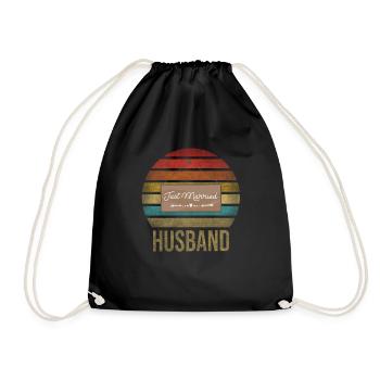 Juste marié Amour Famille Mari Femme - Sac de sport léger - noir - Devant