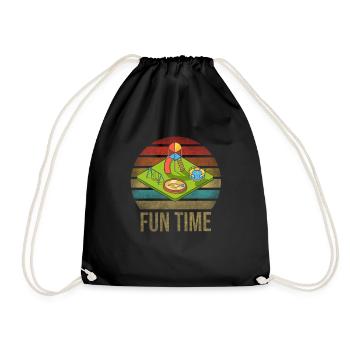 Kids Playground Fun Time Play Party - Drawstring Bag - black - Front
