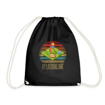 Kids Playground Fun Time Play Party - Drawstring Bag - black - Front