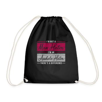 Je ne suis pas un haïsseur d’hommes, je suis un - Sac de sport léger - noir - Devant