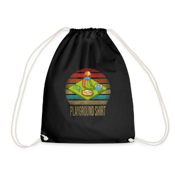 Kids Playground Fun Time Play Party - Drawstring Bag - black - Front