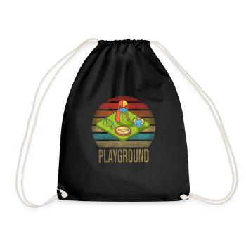 Kids Playground Fun Time Play Party - Drawstring Bag - black - Front