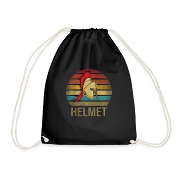 Casque de guerre à plumes Rome Sparta Retro Sunset - Sac de sport léger - noir - Devant
